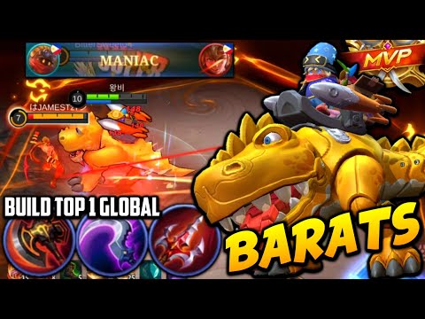 MANIAC!! BARATS INSANE DAMAGE AND SUPER TANKY (NERF THIS HERO!!) | Build Top 1 Global Barats