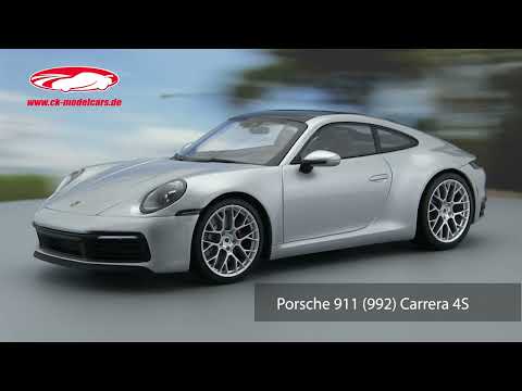 Minichamps 1:18 Porsche 911 (992) Carrera 4S 2023 銀 / 銀 リム
