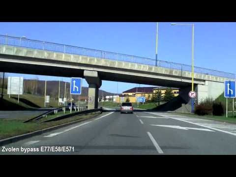Slovakia: Road 66 northbound to Banská Bystrica (Besztercebánya)