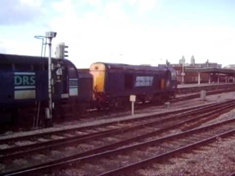 DRS Class 20+37 no's: 20312-37608 Passing Bristol TM Working 6M67 Flaks.