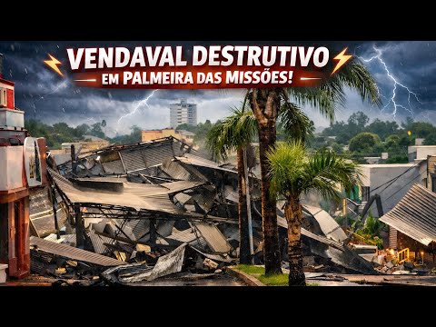 ⛈️VEJA COMO FICOU PALMEIRA DAS MISSÕES APÓS TEMPESTADE SEVERA 