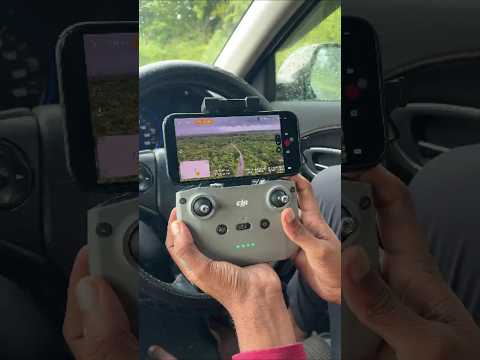 🎮🚗 "Flying a Drone from Inside the Car! 😱 | DJI Air 3 Controller Test Drive ✈️🌲"