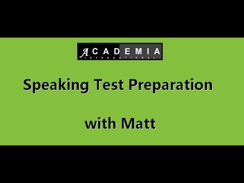 Speaking Test Preparation
