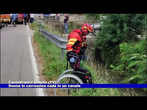 Castelfranco Veneto (TV). Donna in carrozzina cade in un canale 01.07.2025