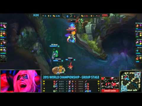 H2K vs EDG - Level 1 Teamfight - Worlds 2015 D2G4 - League of Legends