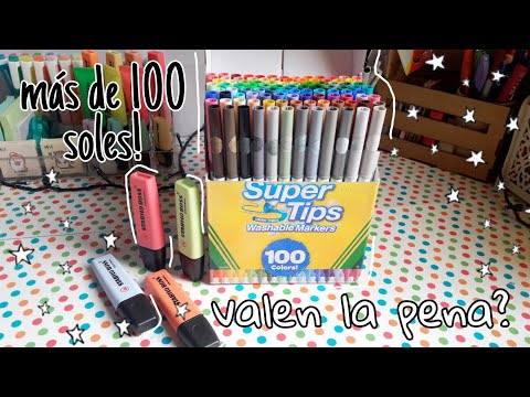¿Valen la pena 150 soles en los SUPER TIPS 100?! +stabilo NUEVA GAMA (HAUL PLUMONES)