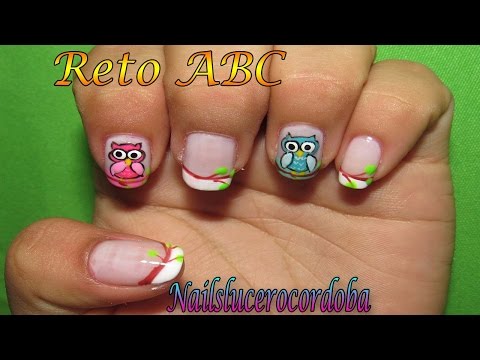 Decoración de uñas búho – Reto ABC B de búho owl challenge| Nailslucerocordoba