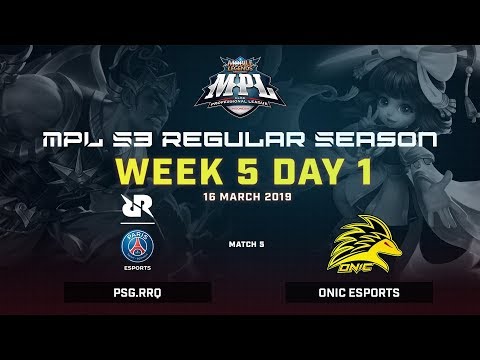 PSG.RRQ vs ONIC Esports : MPL Season 3 Week 5 day 1 Match 5 Regular Season