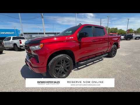 2026 Chevrolet Silverado 1500 Crew Cab Short Box 4-Wheel Drive RST in Red for sale at Ontario Motor Sales in Oshawa, ON