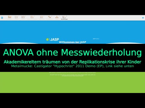Die Replikationskrise der Kinder - ANOVA / Varianzanalyse ohne Messwiederholung in JASP