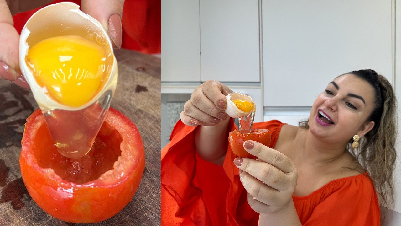 JÁ COMEU OVO ASSIM? COM TOMATE, UMA DELÍCIA ESSA RECEITA!