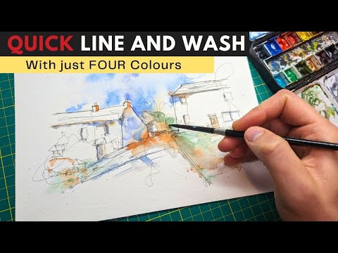 Minimalist Urban Sketching - Simple Line and Wash Tutorial
