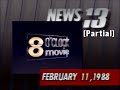 KCOP Channel 13 February 11 1988 Commercial Break News 13 Partial