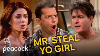 Two and a Half Men | Alan Steals Charlie’s Girlfriend!