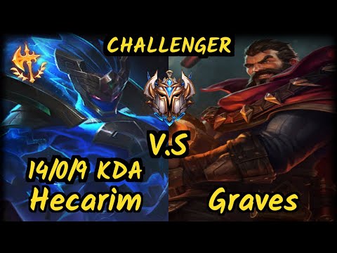 MRDS TynX (HECARIM) vs GRAVES - 14/0/9 KDA JUNGLE CHALLENGER GAMEPLAY - EUW
