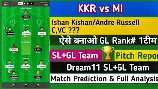 KOL vs MI Match Dream11 Team [ Playing XI ] Kolkata vs Mumbai Dream11 | KOL vs MI Today Match