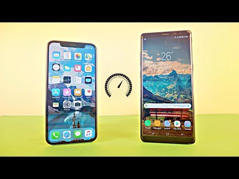 iPhone X vs Samsung Galaxy Note 8 - Speed Test! (4K)