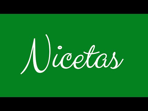 Learn how to Sign the Name Nicetas Stylishly in Cursive Writing