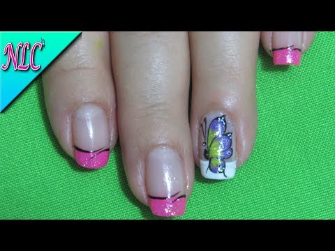 DECORACIÓN de UÑAS MARIPOSA – Como Pintar MARIPOSAS Muy Fácil – Butterfly Nail Art – NLC