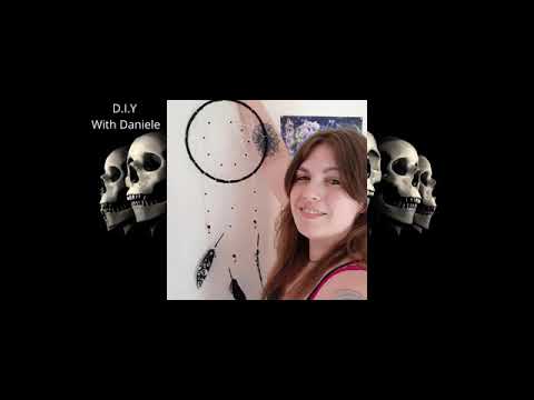Quick and easy dream catcher - DIY dream catcher - tutorial - how to make - hand made - black skull