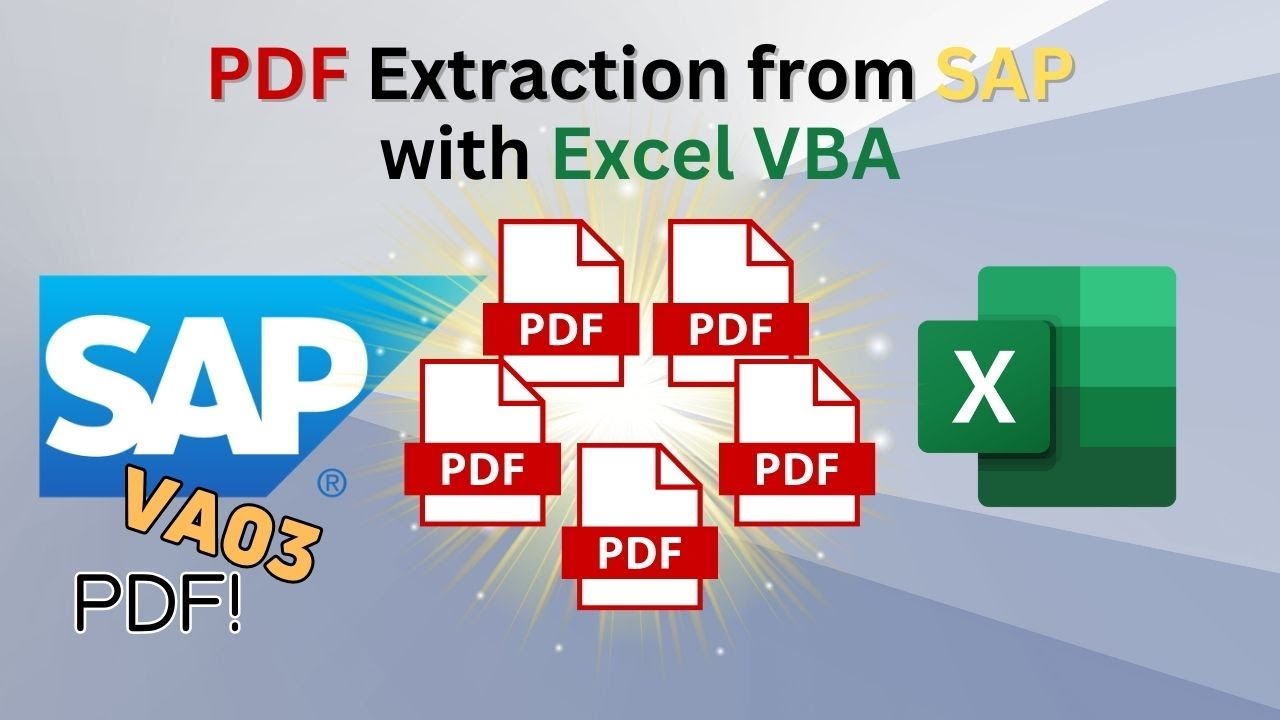 Automate Bulk PDF Extraction with Excel VBA and SAP GUI Scripting