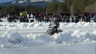 preview picture of video 'Orsa Speed Weekend 2012 - Jet powered kick sled'