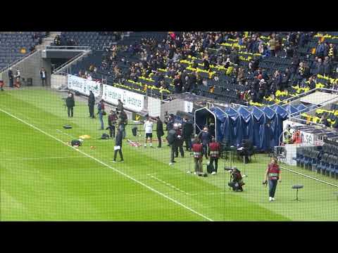 AIK - Dalkurd Spelarbussmottagning, Nils Erik Johansson Avtackning 2 April 2018