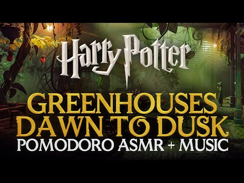 HARRY POTTER STUDY SESSION ⏱️🌱 Greenhouses Pomodoro, Hogwarts ASMR + Music Timer, Focus Productivity