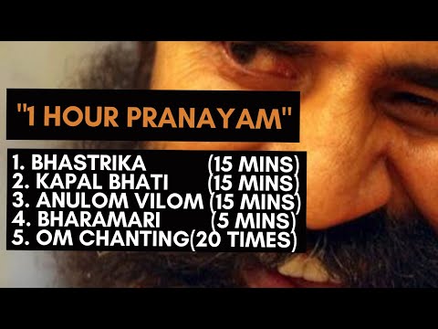 1 Hour Pranayam Bhastrika, Kapal Bhati, Anulom Vilom 15 Minutes, Bharamari 5 min and 20 Om Chants