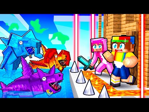 SMILING CRITTER SHARKS invade secure Minecraft house!
