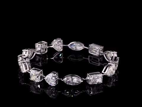 Tennis liner Braclet All fancy shape Diamonds 