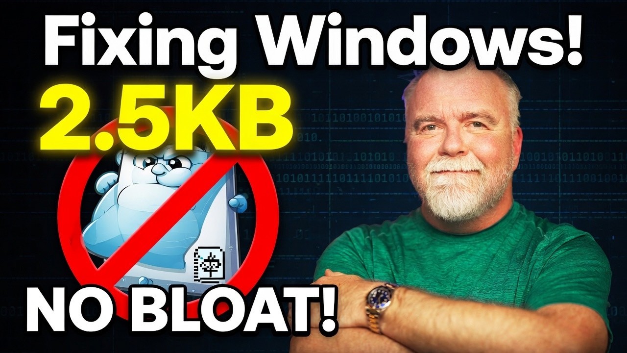 Tired of Bloated Windows? I Fixed Notepad (2.5KB) - YouTube