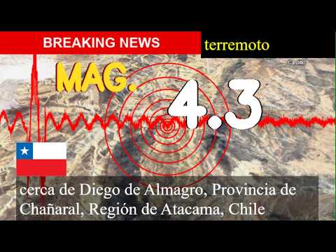 😱🚨 Terremoto Hoy: ¡Justo Ahora! Magnitud 4,3 Cerca De Diego De Almagro, Provincia De Chañaral, Regió