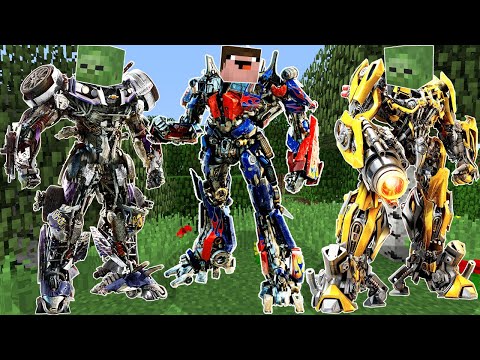 TRANSFORMERS KARAKTERLERİNE DÖNÜŞTÜK 😱 - Minecraft