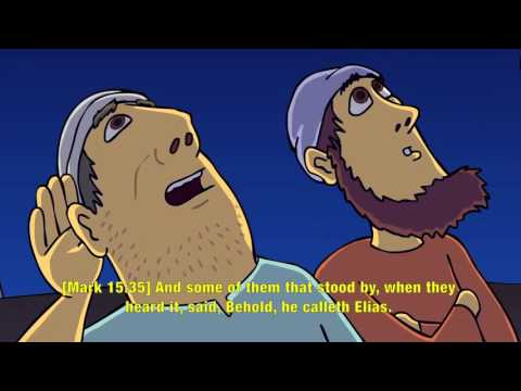 The Crucifixion of Jesus Christ Mark 1522 39, 161 7 KJV   Easter Bible Cartoons for Children