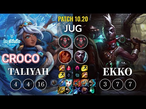 hyF Croco Taliyah vs Ekko Jungle - KR Patch 10.20