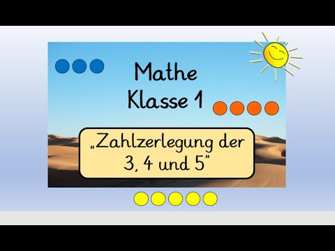 Math Grade 1: Number decomposition of 3, 4 and 5 using the dot pattern, decomposing numbers