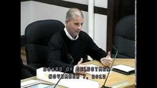 preview picture of video 'Uxbridge Board of Selectmen: 2012-11-07. T.M. Sean Hendricks Mishandling of Mr. Baril's Complaint'