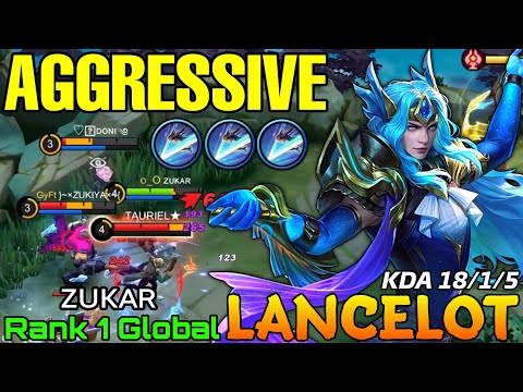 Aggressive Play Lancelot WipeOut The Enemies! - Top 1 Global Lancelot by ᴢᴜᴋᴀʀ - Mobile Legends