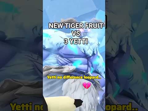 New Tiger Fruit VS 3 yetti blox fruit #bloxfruit #roblox #zioles #shorts #trending #update #leopard