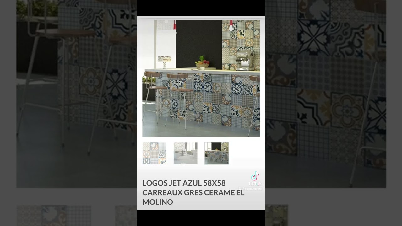 🔥🖤Vivez l’art déco avec notre carrelage imitation carreau ciment.