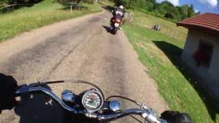 preview picture of video 'Riding my 67 Triumph in the Vosges region.'