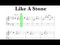 Audioslave Like A Stone Sheet Music