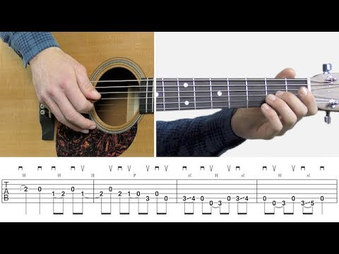 Stock Bluegrass Flatpicking Lick in A - Guitar Lesson Tutorial