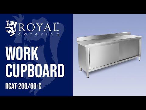 video - Factory second Work cupboard - 200 x 60 cm - Upstand - 300kg