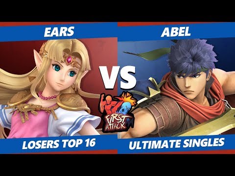 First Attack 2019 SSBU - Ears (Zelda) Vs. RVNT | Abel (Ike) Smash Ultimate Tournament Top 16 LR1
