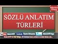 SÖZLÜ ANLATIM TÜRLERİ ( LYS EDEBİYAT )