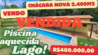 214# CHÁCARA 2.400M2, 100M2 DO ASFALTO , CONSTRUÇÃO NOVA! R$ 480.000,00. IBIÚNA-SP!