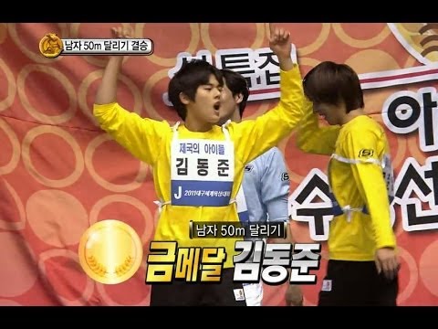 【TVPP】Dongjun(ZE:A) - M 50m Race Final, 동준(제아) - 남자 50m 결승@ 2011 Idol Star Championships