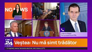 Orban: Adrian Veștea este un premier desemnat în numele PSD. PNL trebuie să-și mențină decizia